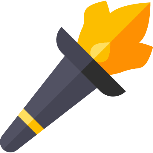 Torch flame motivation furniture and household icon