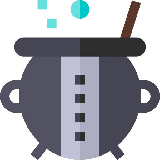Cauldron cooking witchcraft pot icon Cauldron cooking witchcraft pot icon