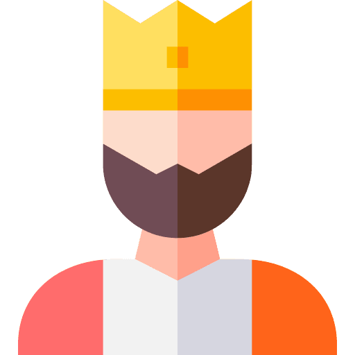 King crowns monarchy people icon King crowns monarchy people icon