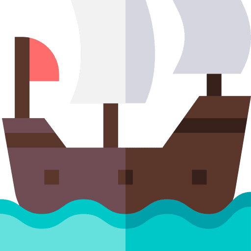 Ship transportation corsair ship icon Ship transportation corsair ship icon