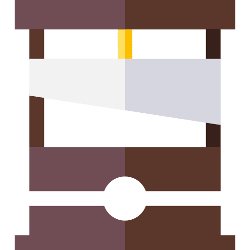 Guillotine horror blade halloween icon Guillotine horror blade halloween icon