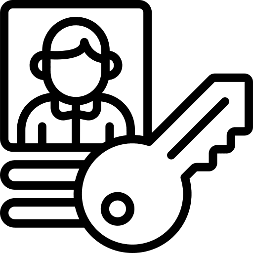 User data personal information security capture icon