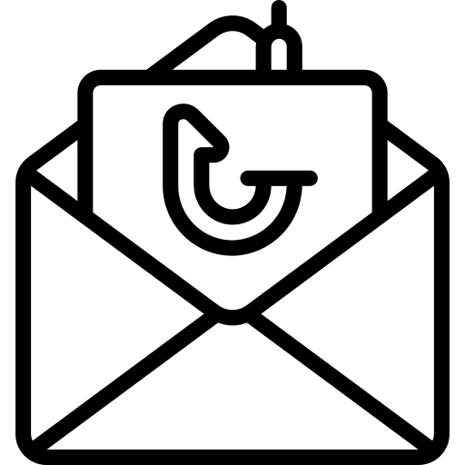 Mail password phishing bait icon