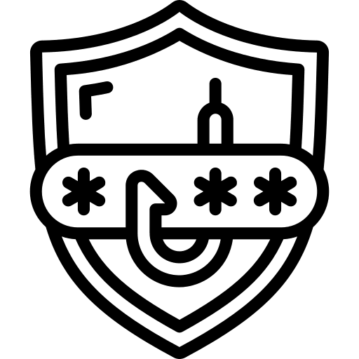 Shield password stealing bait icon