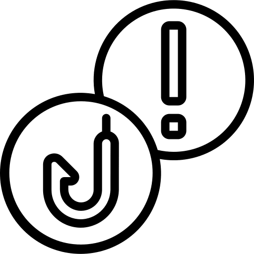 Alert personal information malware security icon