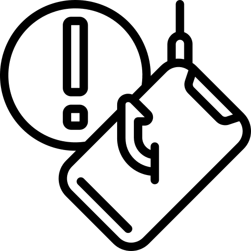 Alert smartphone stealing password icon