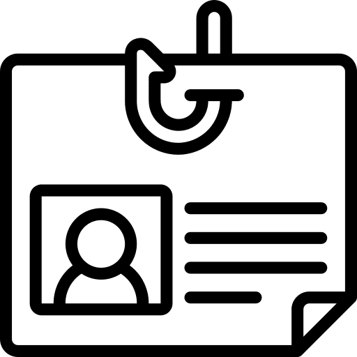 Personal information malware document personal information icon