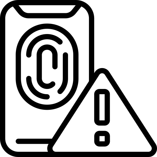 Smartphone scan error smartphone icon