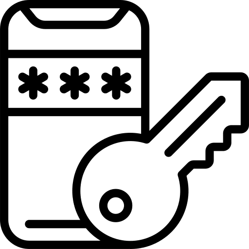 Smartphone smartphone password verify icon