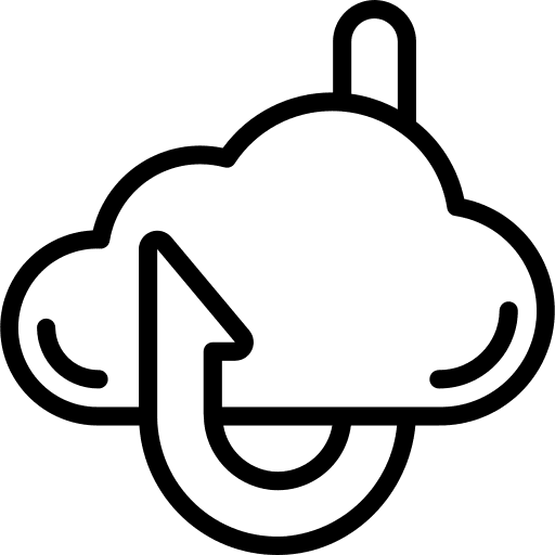 Cloud security personal information data icon