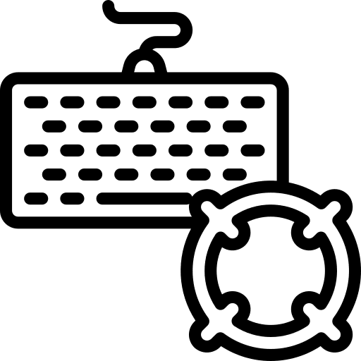 Keyboard hacker security malware icon