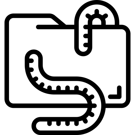 Worm interface worm infected icon