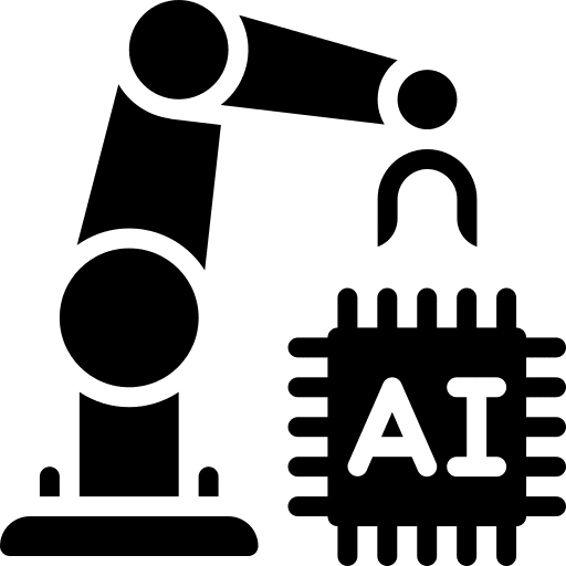 Automation industry production robot icon