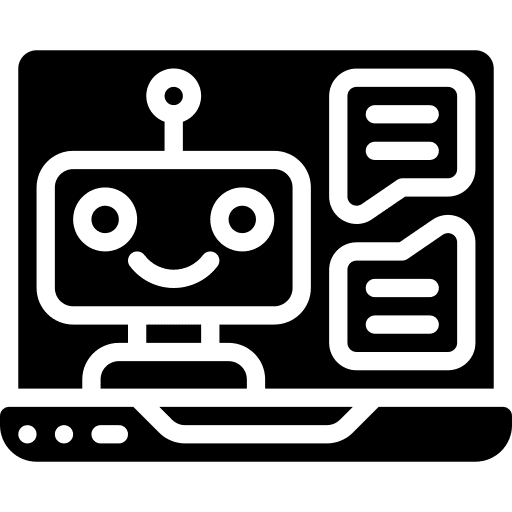 Chatbot chat bubble technology electronics icon Chatbot chat bubble technology electronics icon