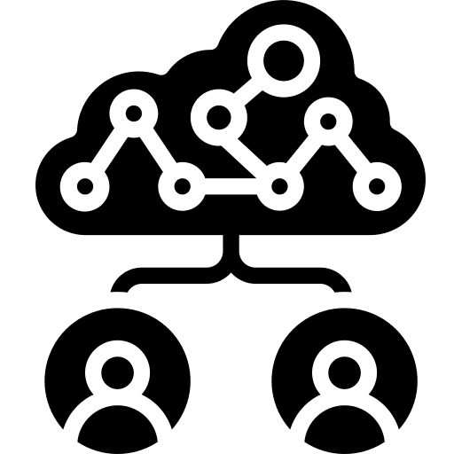 Cloud intelligence processing artificial intelligence processor icon Cloud intelligence processing artificial intelligence processor icon