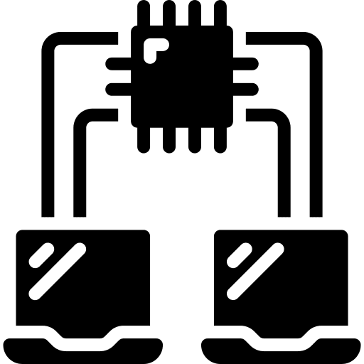 Cloud processing chip connections cloud processing icon Cloud processing chip connections cloud processing icon