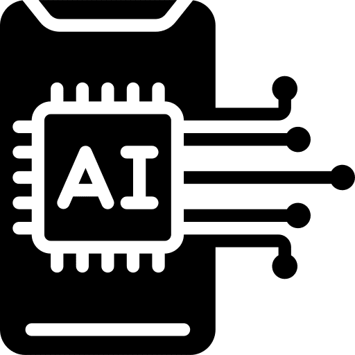 Smartphone cellphone artificial intelligence engineering icon Smartphone cellphone artificial intelligence engineering icon