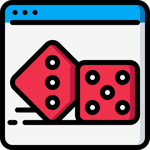 Dice browser casino playing icon
