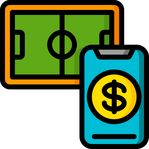 Football entertainment smartphone money icon