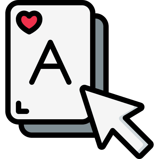 Poker cards black jack click gaming icon