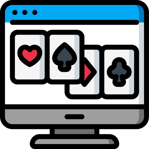 Poker cards luck monitor online gambling icon