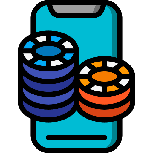 Poker chips casino gambling electronics icon