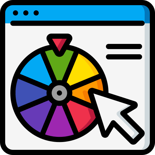 Fortune wheel entertainment cursor wheel of fortune icon