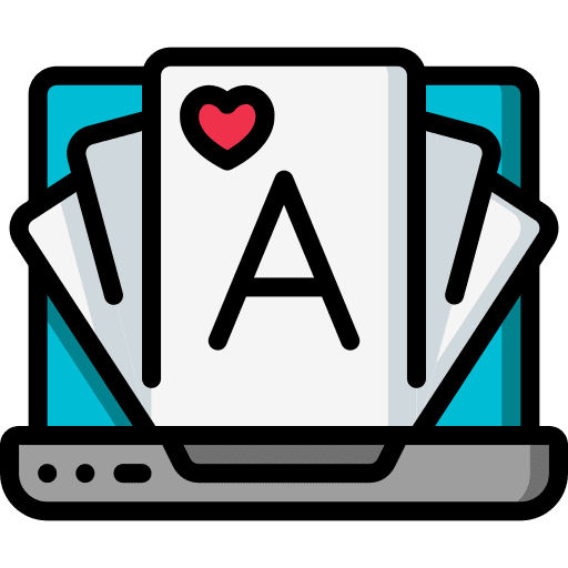 Poker cards online poker cards laptop icon