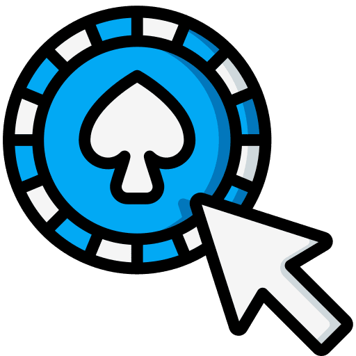 Poker chip online mouse gambling icon