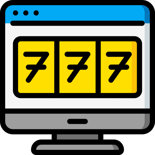 Slot machine computer entertainment online icon