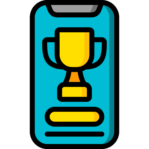 Smartphone prize trophy mobile application icon