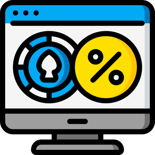 Desktop computer online gambling desktop computer poker chips icon