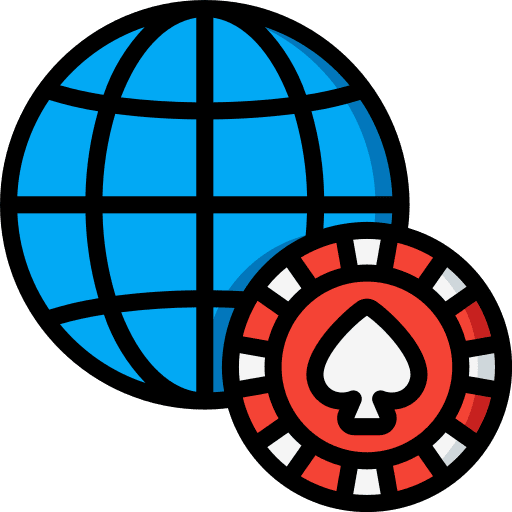 Poker chip browser website online gambling icon