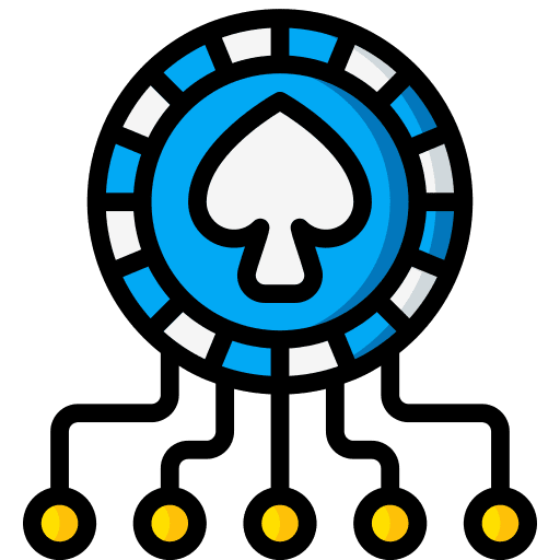 Poker chip entertainment poker game gambling icon
