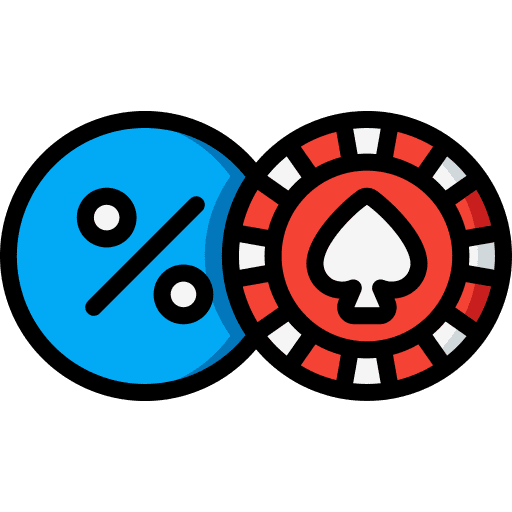 Poker chip win money fluctuation icon