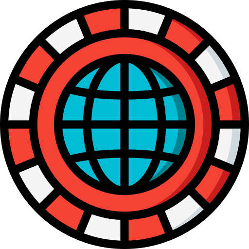 Poker chips entertainment gaming casino icon