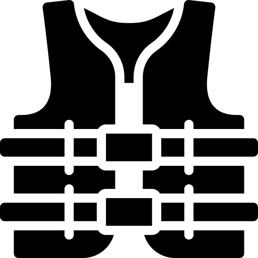 Life jacket security equipment vest icon