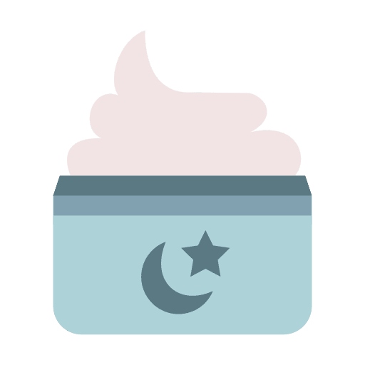 Night cream wellness massage cosmetics icon