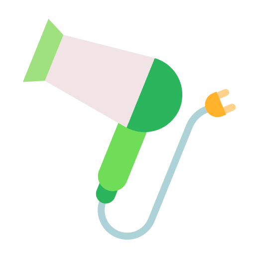 Hairdryer electronics hairdressing hair salon icon Hairdryer electronics hairdressing hair salon icon