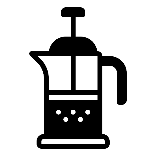 French press barista coffee shop french press icon