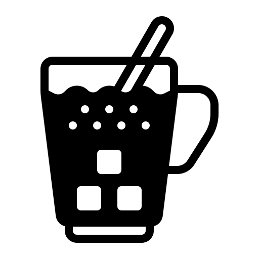 Iced coffee espresso drink beverage icon