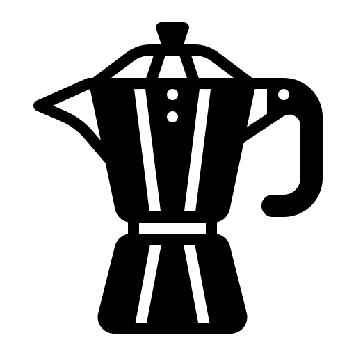 Moka pot coffee shop drink food and restaurant icon