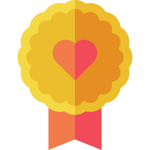 Medal heart emblem reward icon