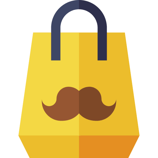 Shopping bag shopping bag moustache commerce and shopping icon Shopping bag shopping bag moustache commerce and shopping icon