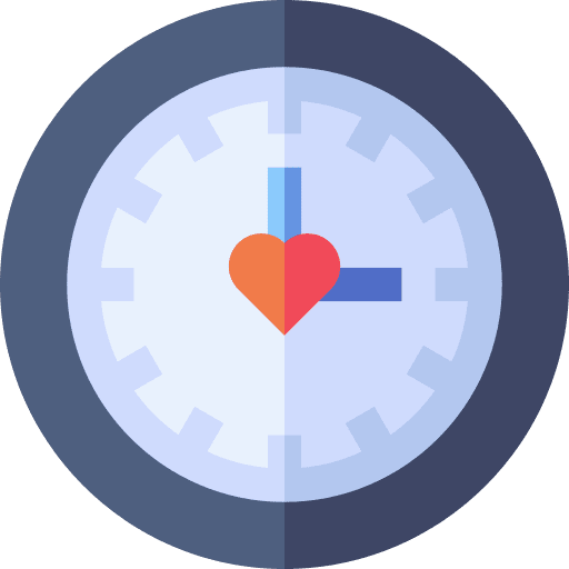 Time heart romantic time and date icon Time heart romantic time and date icon