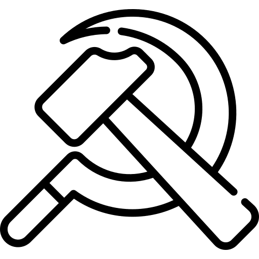 Sickle shapes and symbols russia communism icon
