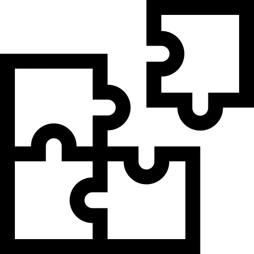 Puzzle creativity fit piece icon