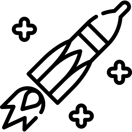 Rocket rocket transportation spacecraft icon Rocket rocket transportation spacecraft icon