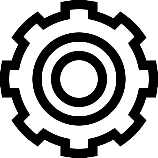 Gear configuration metal gear gear icon