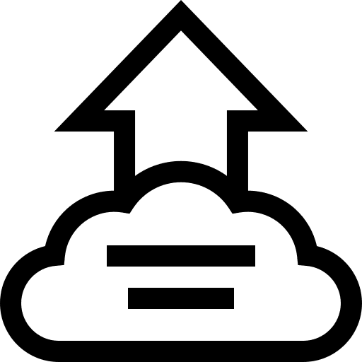 Increase cloud up arrow upload icon Increase cloud up arrow upload icon